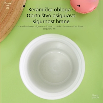 Termos šalica s keramičkim unutarnjim dijelom 316, prenosna auto šalica za kavu s preklopnim poklopom, velika kapaciteta