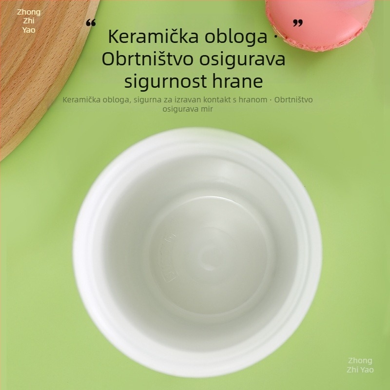 Termos šalica s keramičkim unutarnjim dijelom 316, prenosna auto šalica za kavu s preklopnim poklopom, velika kapaciteta