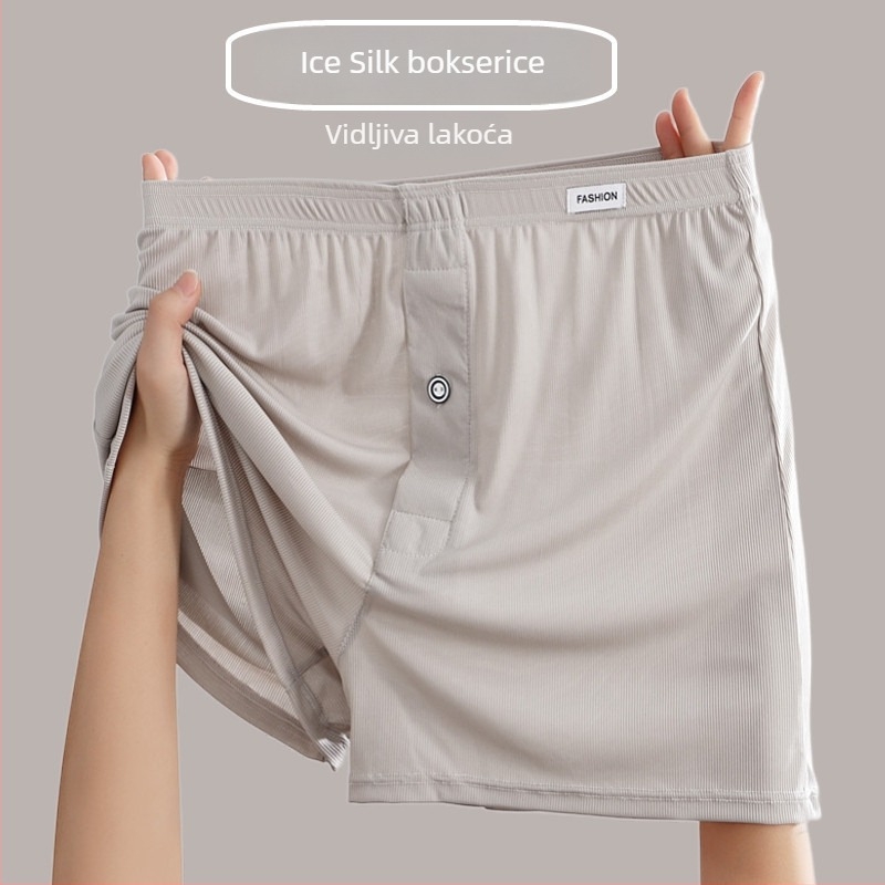 Muške bokserice od ice silk, tanke, za kućnu upotrebu, udobne i opuštene