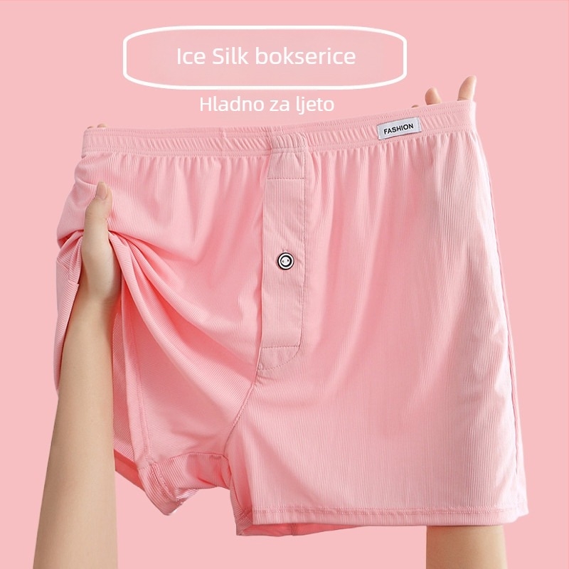 Muške bokserice od ice silk, tanke, za kućnu upotrebu, udobne i opuštene
