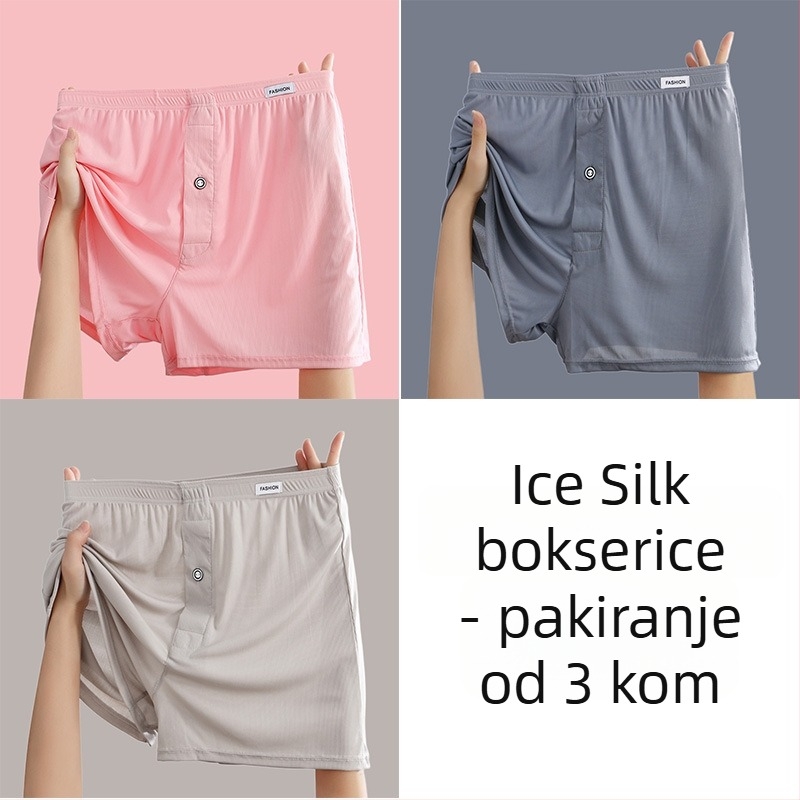 Muške bokserice od ice silk, tanke, za kućnu upotrebu, udobne i opuštene