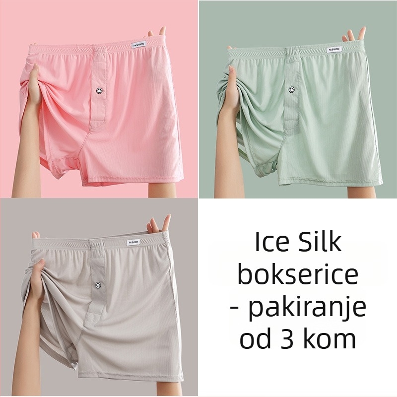 Muške bokserice od ice silk, tanke, za kućnu upotrebu, udobne i opuštene