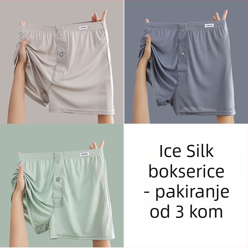Muške bokserice od ice silk, tanke, za kućnu upotrebu, udobne i opuštene