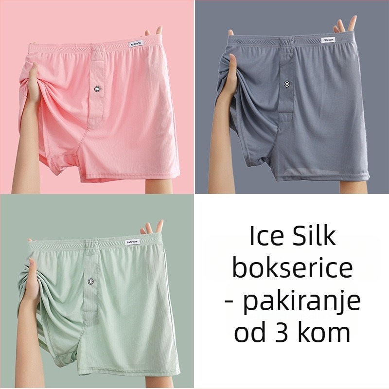 Muške bokserice od ice silk, tanke, za kućnu upotrebu, udobne i opuštene
