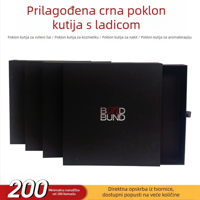 Prilagođena kutija s ladicom za kozmetiku i dodatke za parfeme, kutija od Kraft papira s logom po narudžbi, mala serija