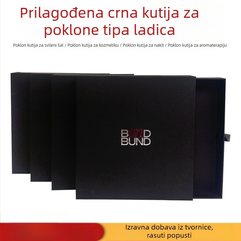 Prilagođena kutija s ladicom za kozmetiku i dodatke za parfeme, kutija od Kraft papira s logom po narudžbi, mala serija