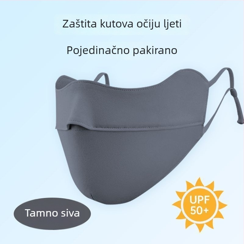 Maska za sunce s punim licem za outdoor biciklizam – prozračna ice silk maska, zaštita za vrat, unisex