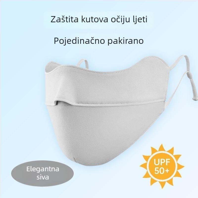 Maska za sunce s punim licem za outdoor biciklizam – prozračna ice silk maska, zaštita za vrat, unisex