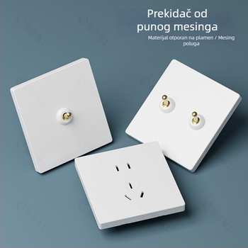Industrijskog stila skriveni zidni panel prekidača i utičnice, tip 86, prekidač za jednim dodirom