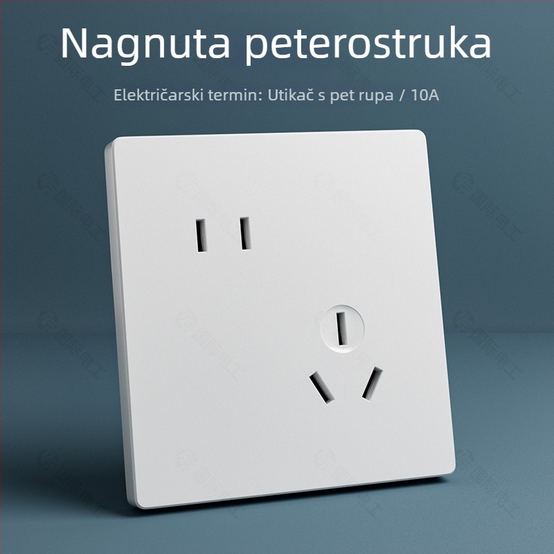Industrijskog stila skriveni zidni panel prekidača i utičnice, tip 86, prekidač za jednim dodirom