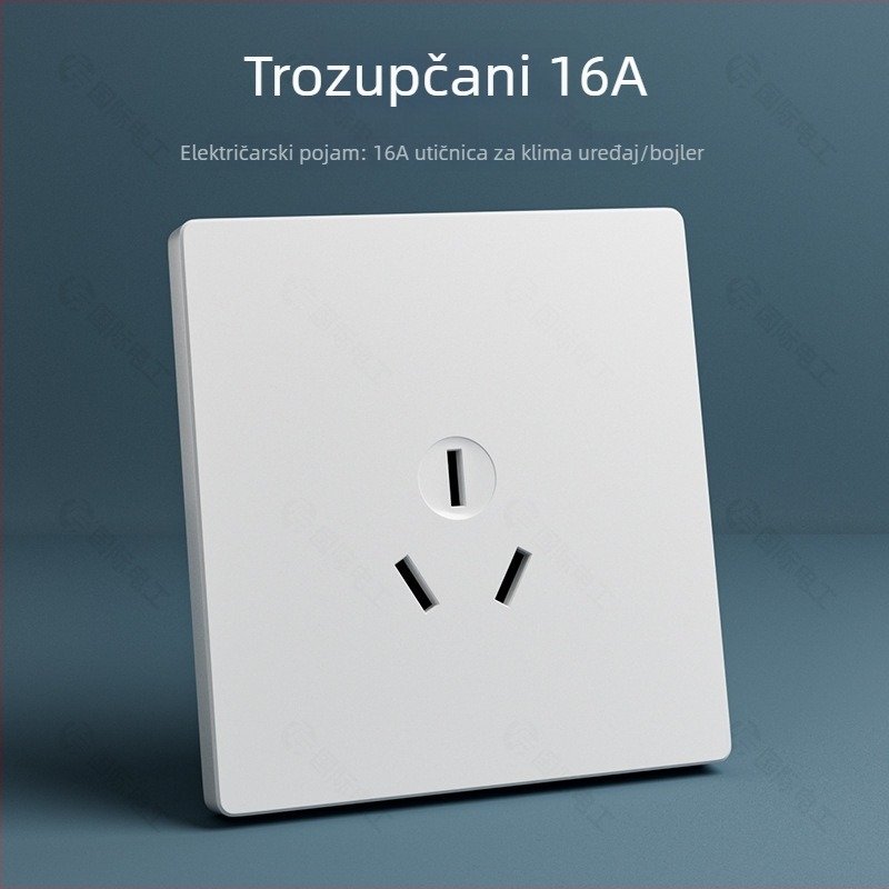 Industrijskog stila skriveni zidni panel prekidača i utičnice, tip 86, prekidač za jednim dodirom