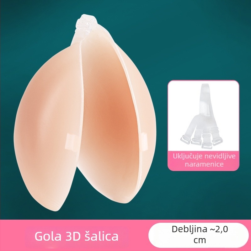 Silikonski nevidljivi flaster za grudi bez naramenica, podiže mali grudi za svadbenu fotografiju