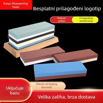 7-inčni dvostrani kamen za oštrenje od bijelog korunda za kuhinju i kućnu upotrebu