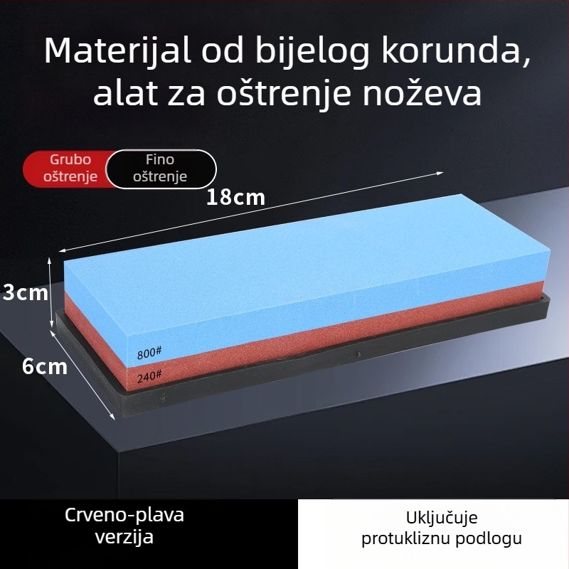 7-inčni dvostrani kamen za oštrenje od bijelog korunda za kuhinju i kućnu upotrebu