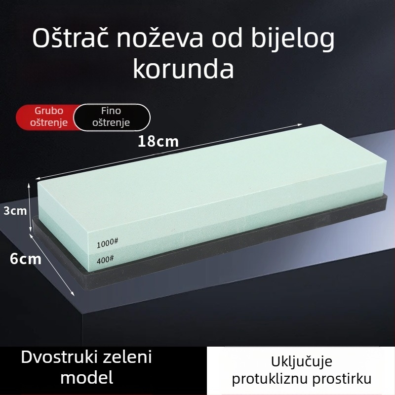 7-inčni dvostrani kamen za oštrenje od bijelog korunda za kuhinju i kućnu upotrebu