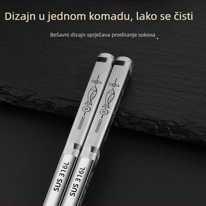 316 nehrđajućeg čelika – četvrtaste šuplje protuklizne Paličice za kućnu i hotelsku upotrebu