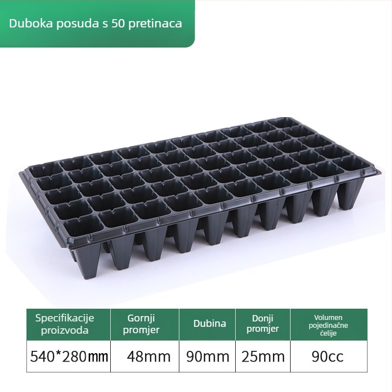 Plastična posuda za sjetvu za povrće i cvijeće, kutija za razmnožavanje