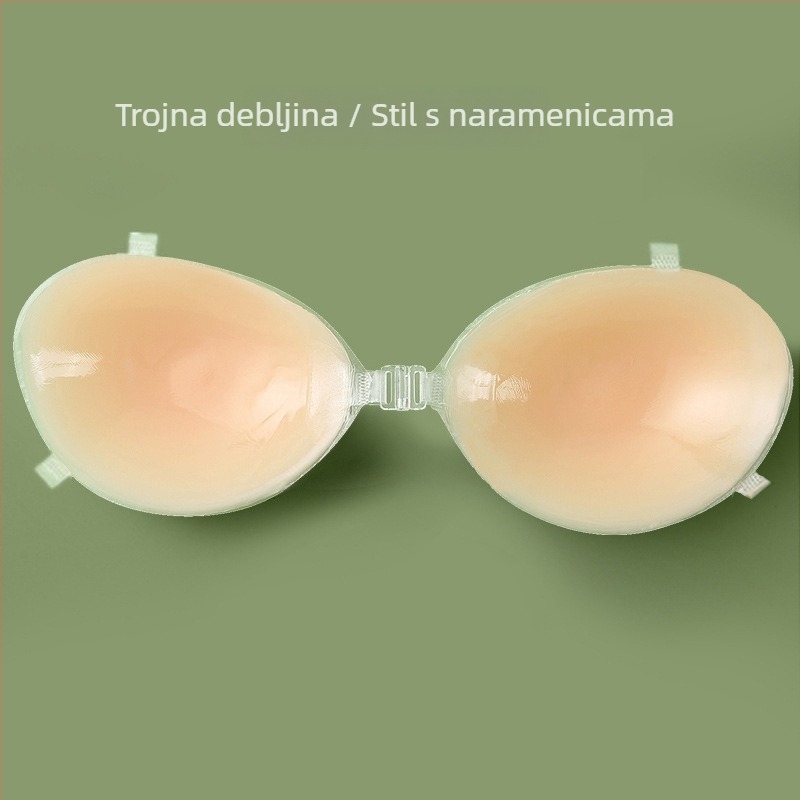 Silikonske podloške za grudi za žene, push-up, nevidljive, za male ili plosnate grudi, bez naramenica, zadebljane