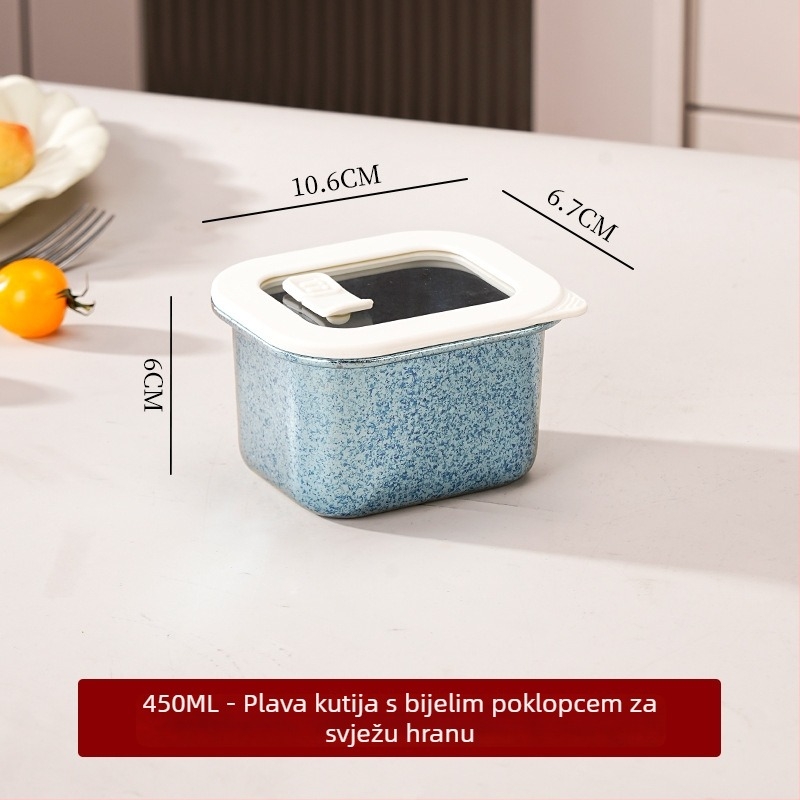 Kutija za hranu od čistog titana, više veličina, hermetički zatvara se poklopcem, pravokutnog oblika, velik kapacitet, jednoslojna kutija za obrok