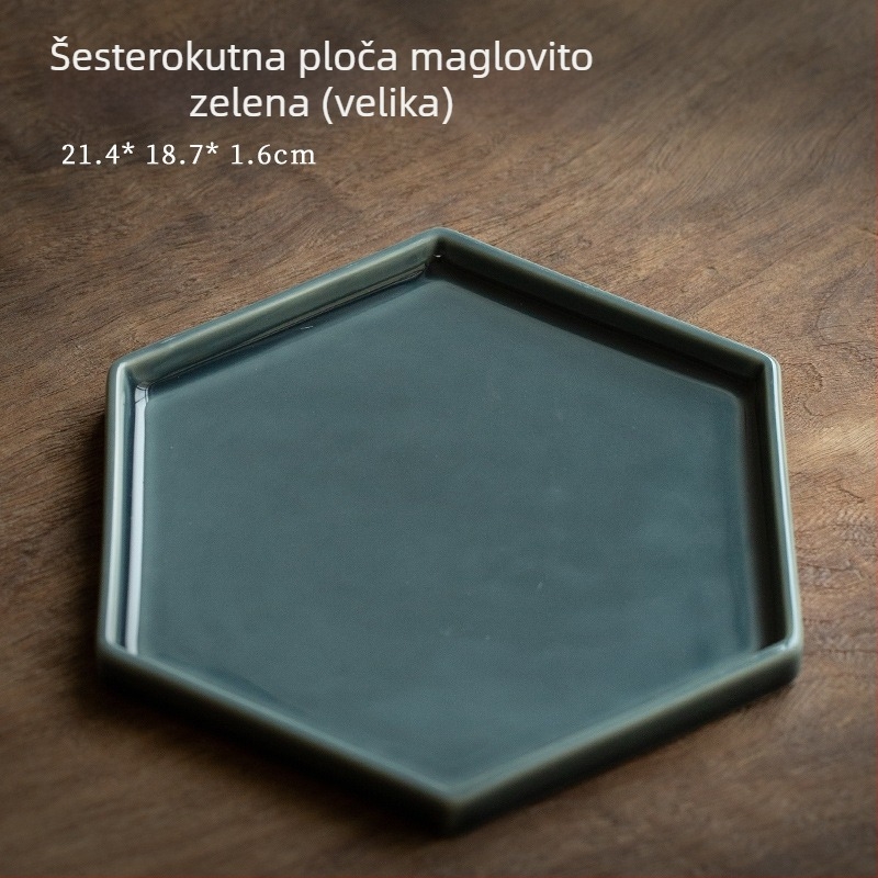 Porcelanski čajni pladanj u stilu Novog Kineskog, s ručno izrađenim držačem za čajnik, pladanj za užinu i voće, pladanj za suhi čaj