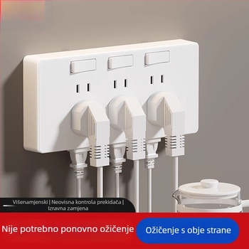 86-tipni višefunkcionalni zidni produžni utikač s pretvaračem i više utičnica