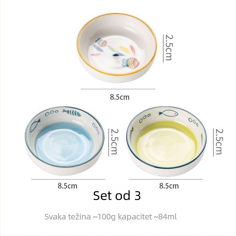 Ručno oslikana keramička posudica za umake, mala posudica u japanskom stilu za sojino sos i ocat
