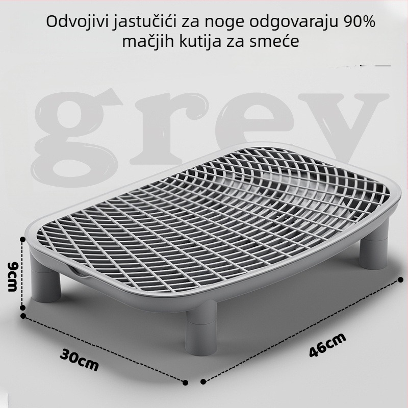Ekstra velika otvorena kutija za mačji pijesak, protiv prosipavanja i mirisa, za mačiće