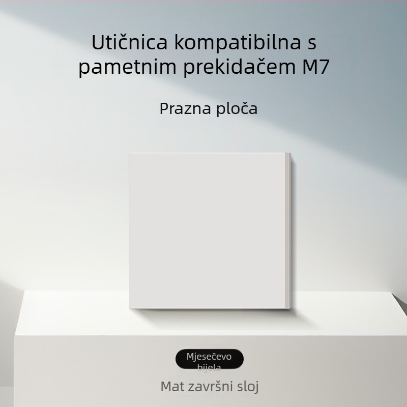 86-tip mat završna površina prekidača i utičnice za skrivenu montažu, kompatibilno s pametnim sustavima, utičnica od 1-gram s 5 rupa, panel klima-uređaja 16A