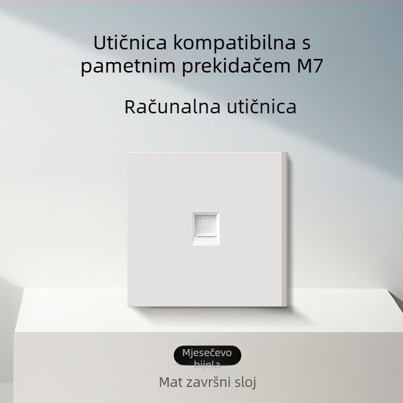 86-tip mat završna površina prekidača i utičnice za skrivenu montažu, kompatibilno s pametnim sustavima, utičnica od 1-gram s 5 rupa, panel klima-uređaja 16A