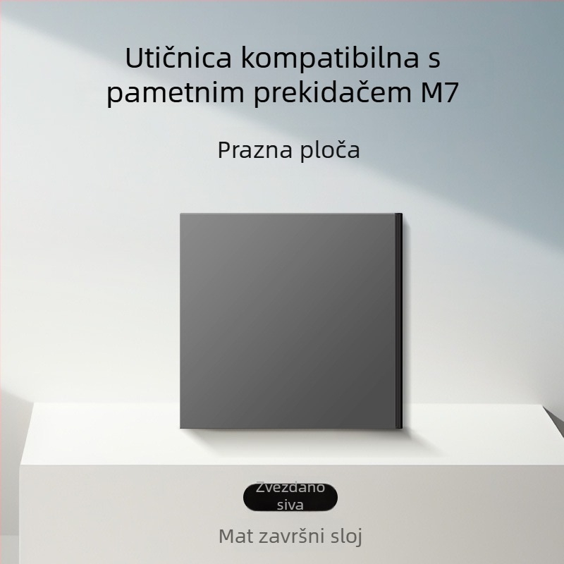 86-tip mat završna površina prekidača i utičnice za skrivenu montažu, kompatibilno s pametnim sustavima, utičnica od 1-gram s 5 rupa, panel klima-uređaja 16A