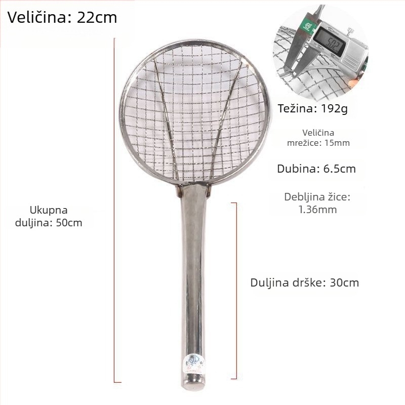 Nehrđajući čelik, sito s velikim otvorima i ultra-tankom mrežom za kuhinju