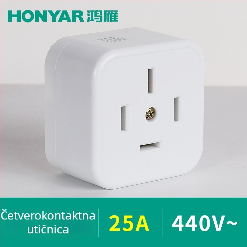 Hongyan T3-10A utikač, T5-25 trostruki utikač, T4ZM25A40A20A16A utičnica, trofazna četiri vodiča pet vodiča, tip 86
