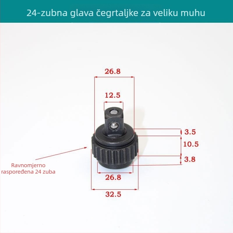 Set alata za kasetni ključ s 72 zuba i torbom za pribor