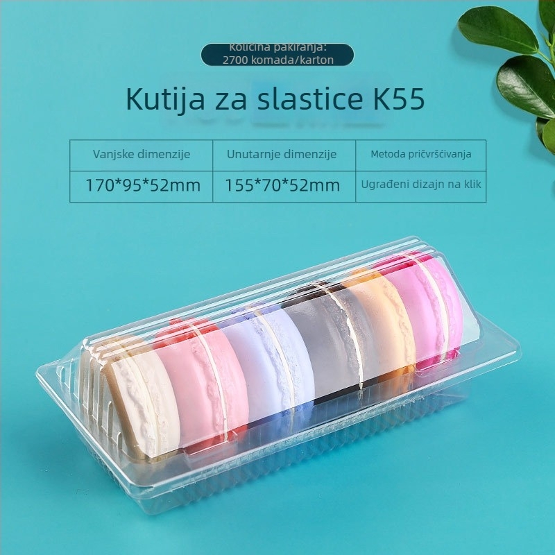 Prozirna blister plastična kutija za tortu, zatvaranje radi očuvanja svježine — poklon kutija