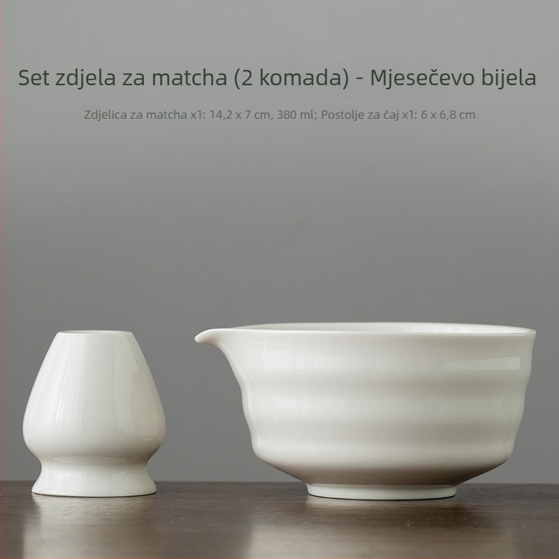 Ručna keramička zdjela za matcha, keramički šlagovač za čaj, miješalica za čaj, retro navojni dizajn s orlom kljunom, alat za pripremu čaja