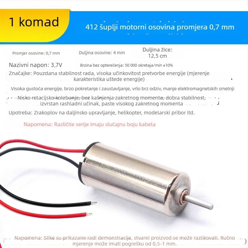 716 bez četkica motor s šupljim kućištem za 720 kvadrokopter i 8520 dron – mikro motor visokih brzina