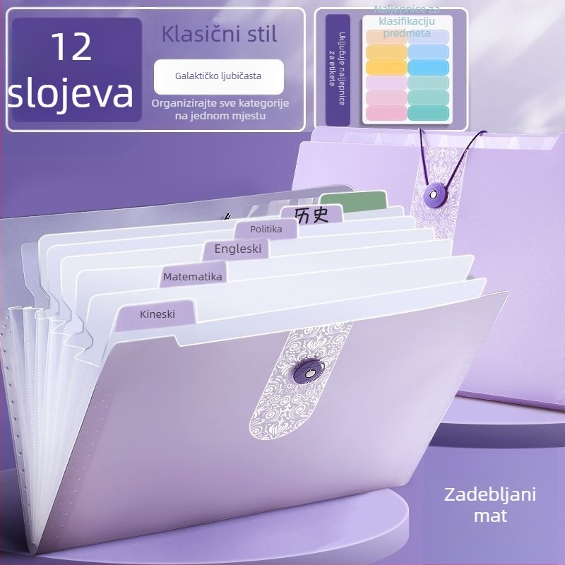 Akordeonska mapa za učenike — organizator dokumenata