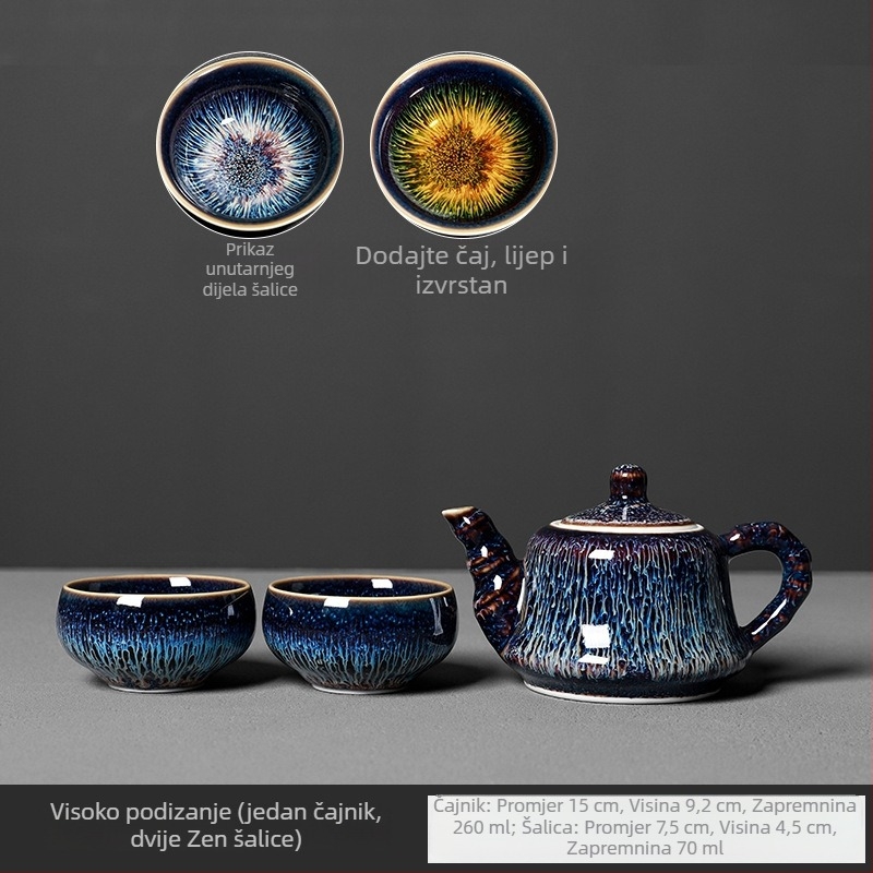 Jingdezhen keramička Kung Fu šalice za čaj Tianmu Zhan Jianzhan Pu'er za degustaciju čaja