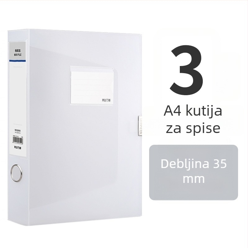10 prozirnih kutija za dokumente, plastične kutije za pohranu, A4, 55 mm debljina, za kuću i ured, uspravna pohrana, velike veličine