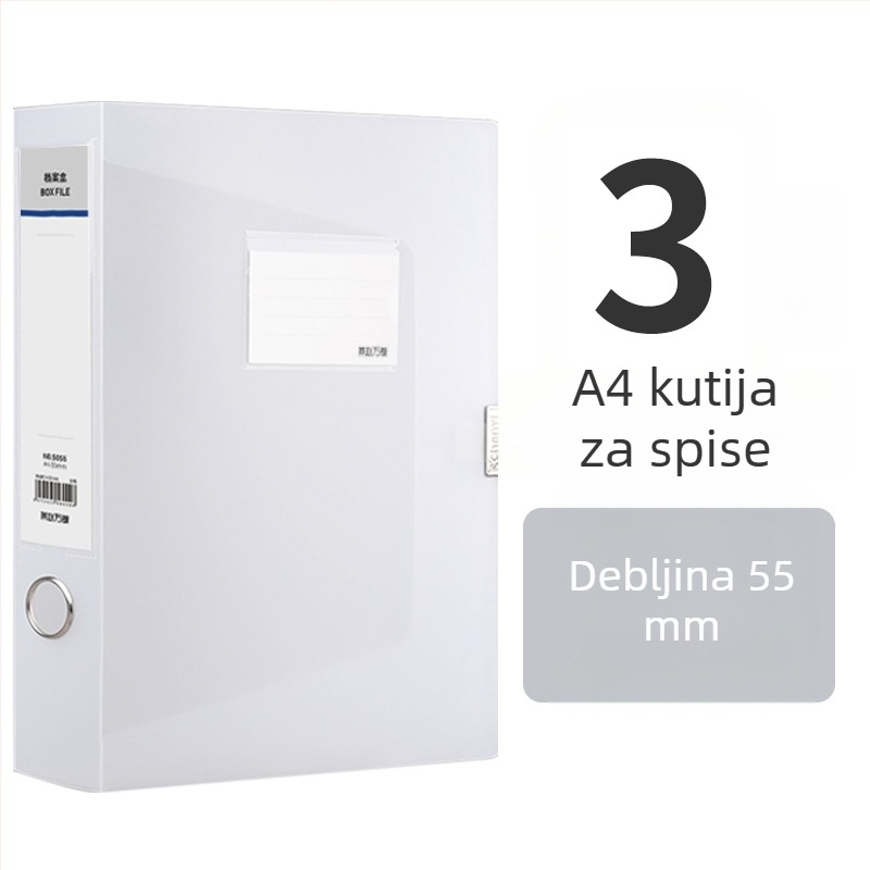 10 prozirnih kutija za dokumente, plastične kutije za pohranu, A4, 55 mm debljina, za kuću i ured, uspravna pohrana, velike veličine