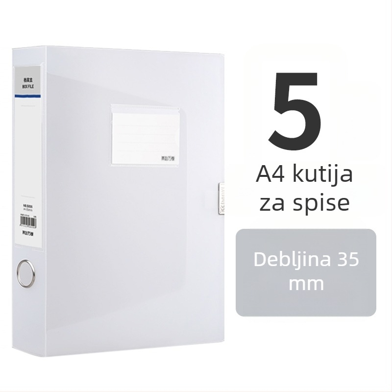 10 prozirnih kutija za dokumente, plastične kutije za pohranu, A4, 55 mm debljina, za kuću i ured, uspravna pohrana, velike veličine