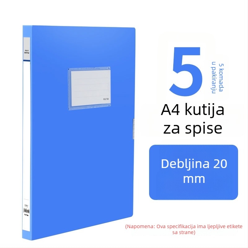 10 prozirnih kutija za dokumente, plastične kutije za pohranu, A4, 55 mm debljina, za kuću i ured, uspravna pohrana, velike veličine