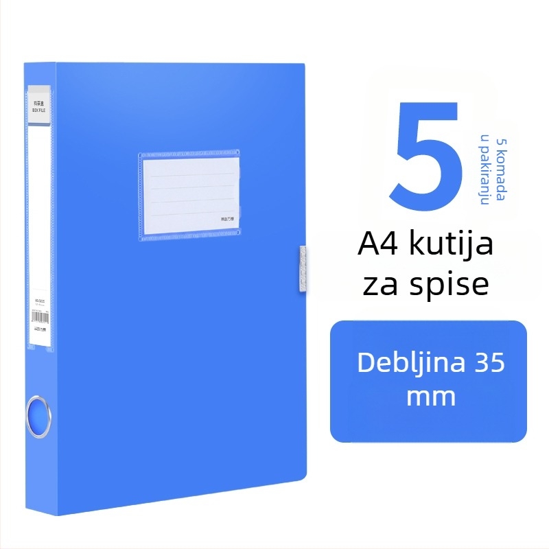10 prozirnih kutija za dokumente, plastične kutije za pohranu, A4, 55 mm debljina, za kuću i ured, uspravna pohrana, velike veličine