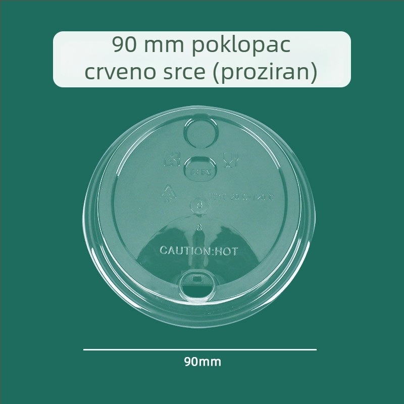 Ding Shan U-oblik čaše za mliječni čaj, promjer 90 mm, jednokratna plastična čaša za sokove i napitke, ubrizgano oblikovanje, kapacitet 500–700 ml, mogućnost prilagođene štampe logotipa