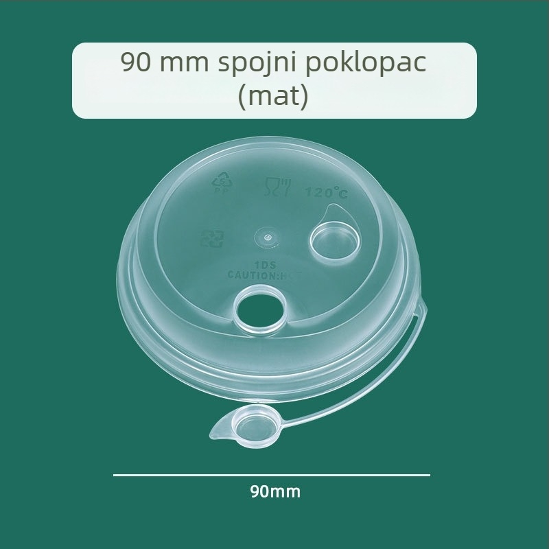Ding Shan U-oblik čaše za mliječni čaj, promjer 90 mm, jednokratna plastična čaša za sokove i napitke, ubrizgano oblikovanje, kapacitet 500–700 ml, mogućnost prilagođene štampe logotipa