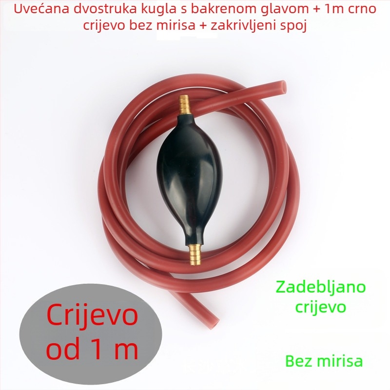 Pribor za čajnu ceremoniju: drenažna kugla sa silikonskom cijevi i bakrenim priključkom, čajnik i posuda za čajne taloge