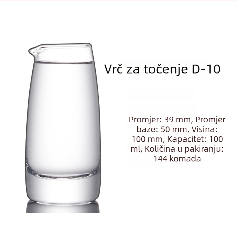 Staklena dekantator za alkohol s mjernom skalom na ručki, kineski stil, za kućnu upotrebu