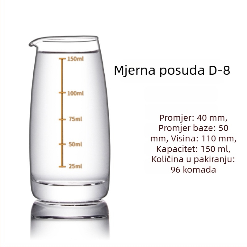 Staklena dekantator za alkohol s mjernom skalom na ručki, kineski stil, za kućnu upotrebu