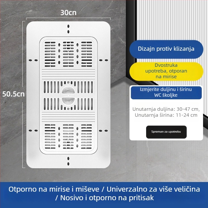 ABS poklop za klozet tip squat, brtva protiv mirisa, univerzalni kupaonski dodatak
