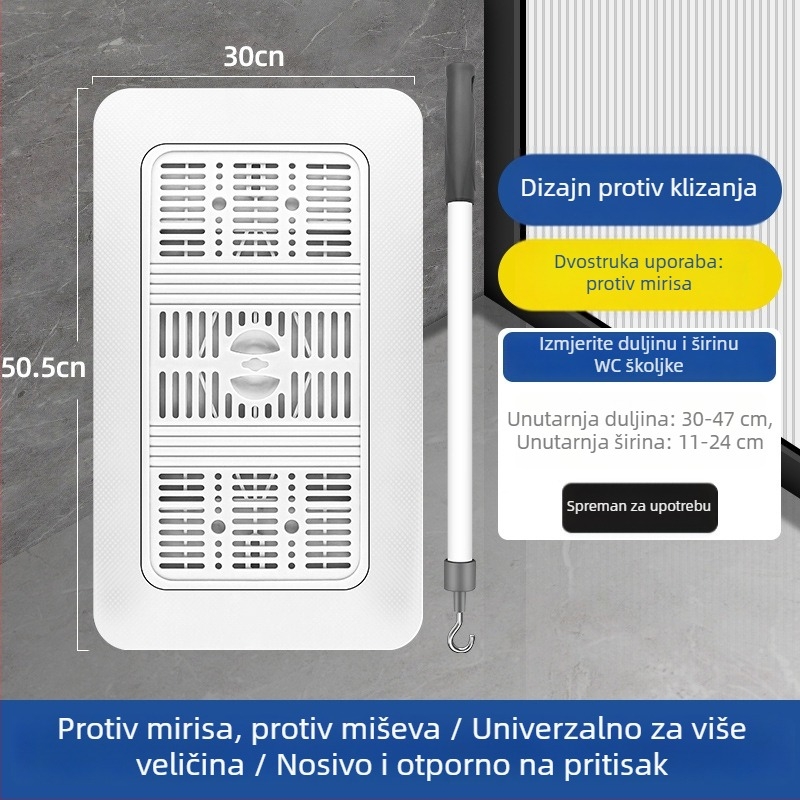 ABS poklop za klozet tip squat, brtva protiv mirisa, univerzalni kupaonski dodatak